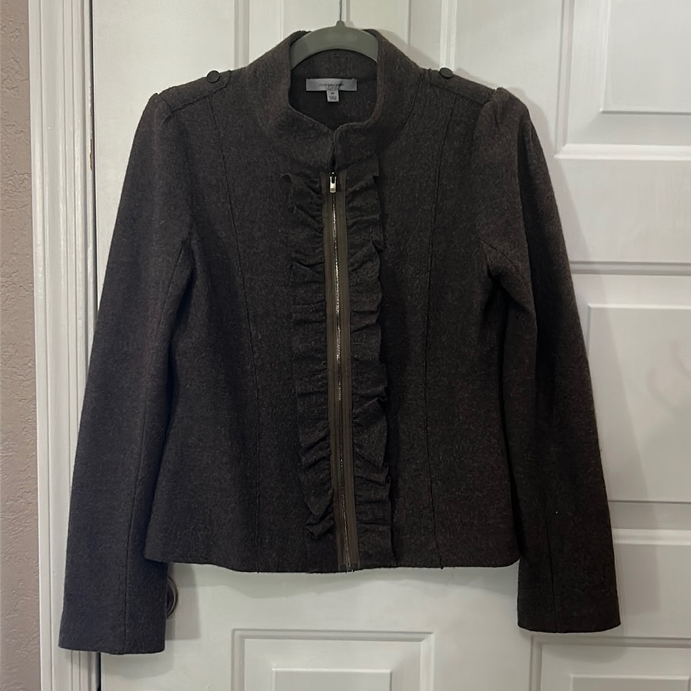 Brown Merino Wool Cardigan/Jacket